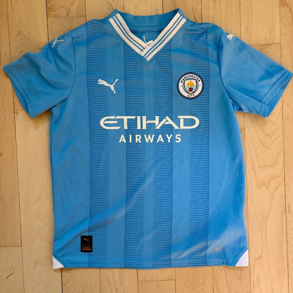 Manchester City Jersey Home Version Blue Puma Youth Medium (11-12yr)